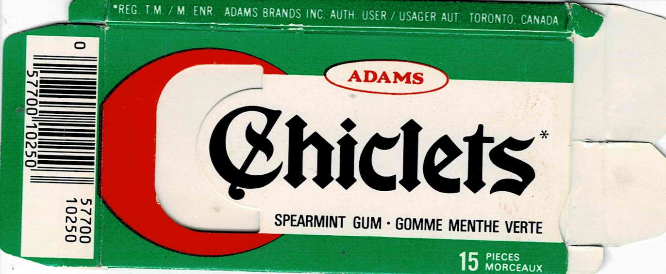 CHICLETS box pellets