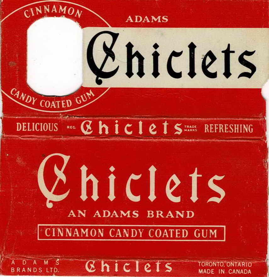 CHICLETS box pellets