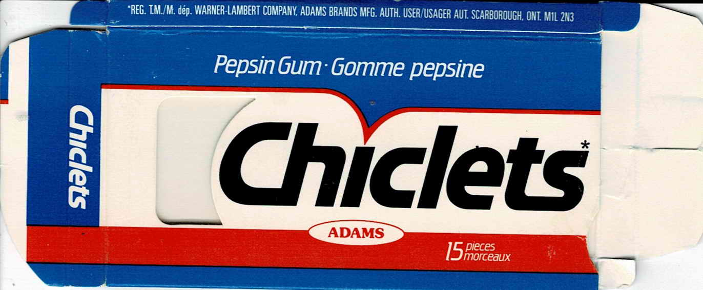 CHICLETS box pellets