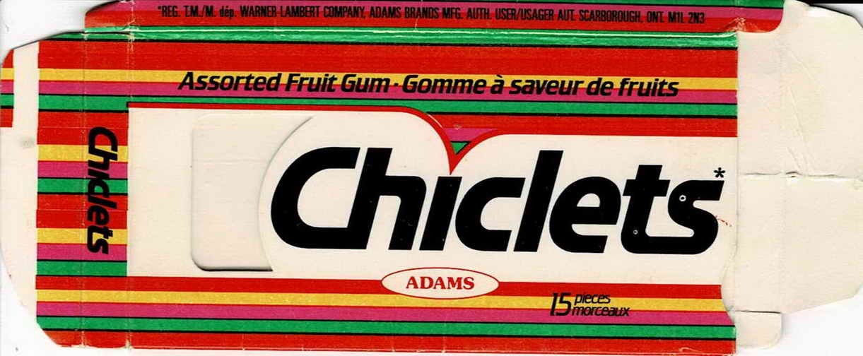 CHICLETS box pellets