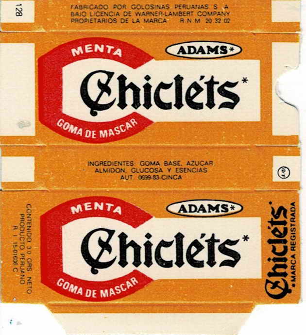 CHICLETS box pellets