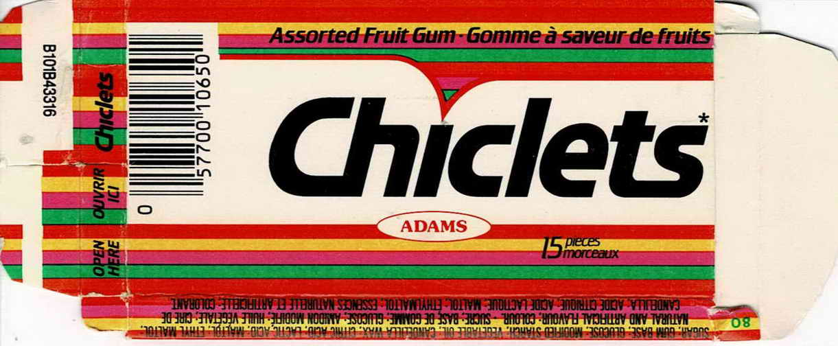 CHICLETS box pellets