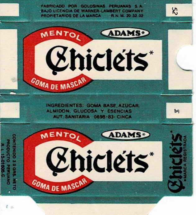 CHICLETS box pellets