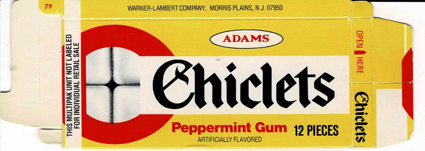 CHICLETS box pellets