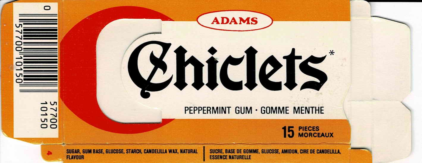 CHICLETS box pellets