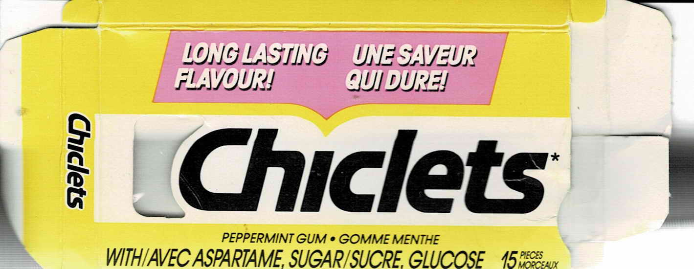 CHICLETS box pellets