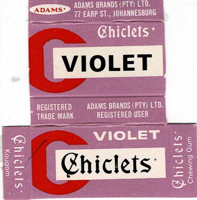 CHICLETS box pellets