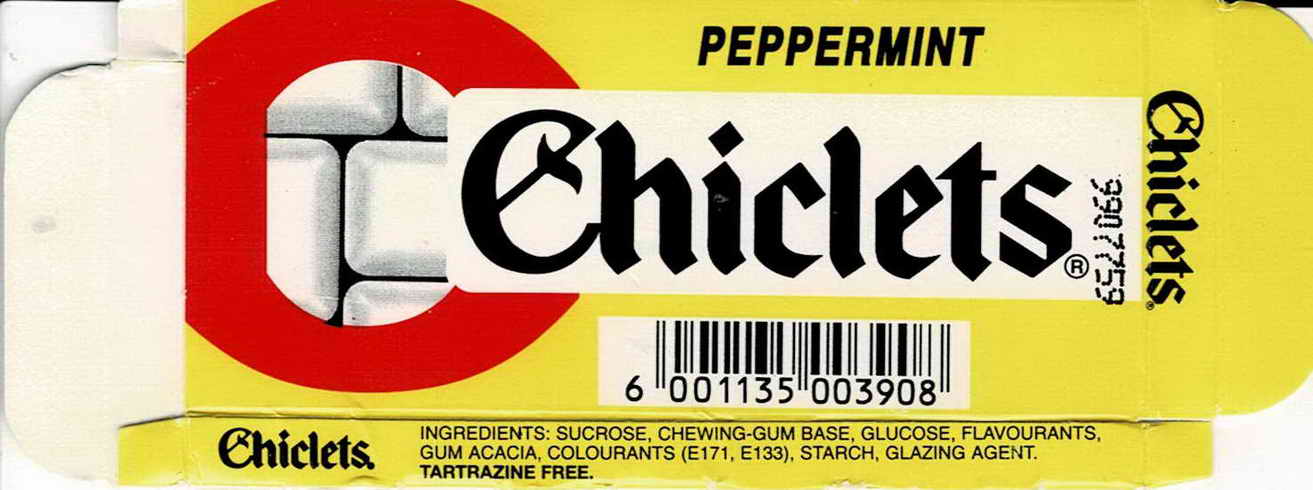 CHICLETS box pellets