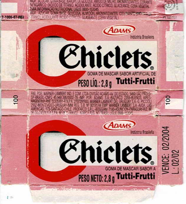 CHICLETS box pellets