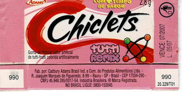 CHICLETS box pellets