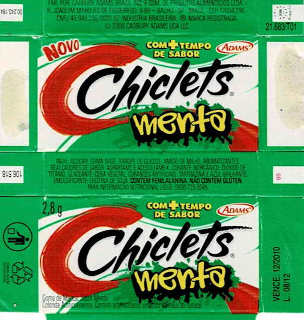 CHICLETS box pellets