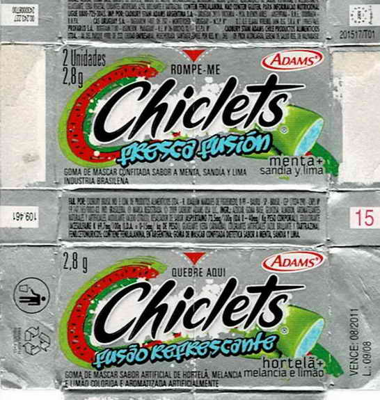 CHICLETS box pellets