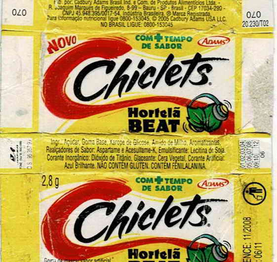 CHICLETS box pellets