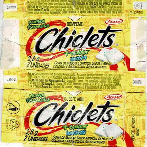 CHICLETS box pellets