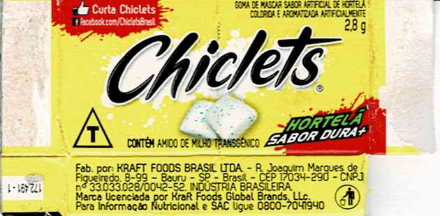 CHICLETS box pellets