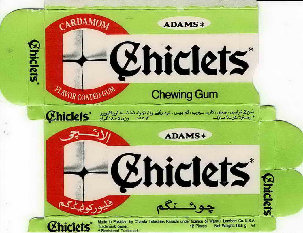 CHICLETS box pellets