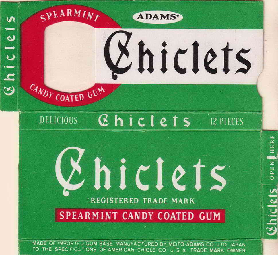 CHICLETS box pellets