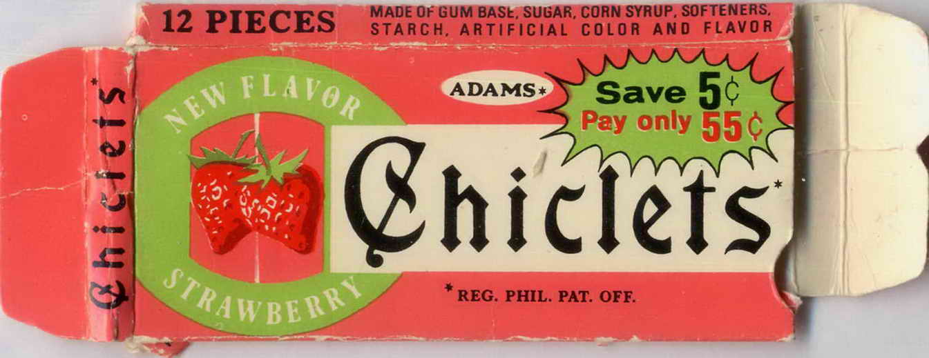 CHICLETS box pellets