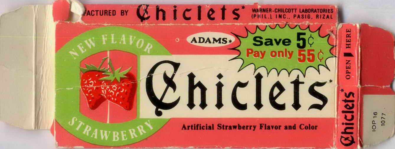 CHICLETS box pellets