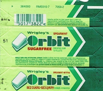 Orbit Wrigley/pellets/