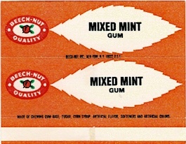 Beech Nut Assorted gum 5 mint USA