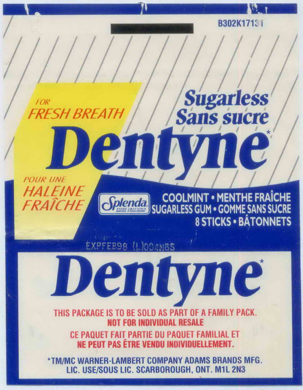 Dentyne ministicks