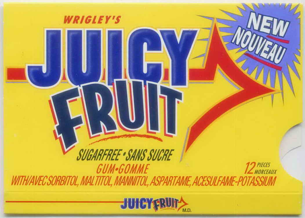 JUICY FRUIT pellets blister